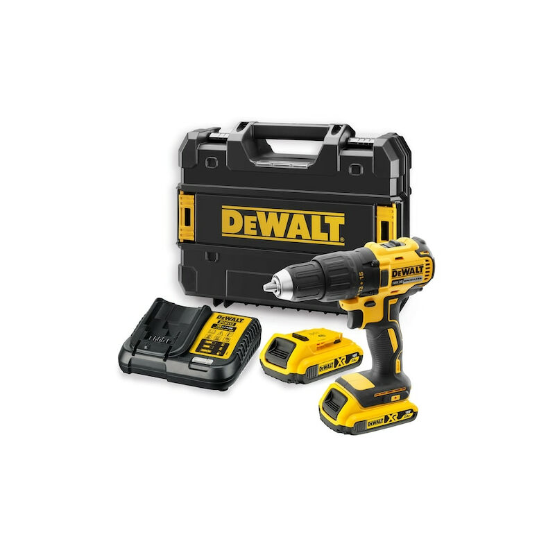 foto del prodotto dewalt dcd777d2t qw trapano 1750 rpm chiave 1,15 kg giallo