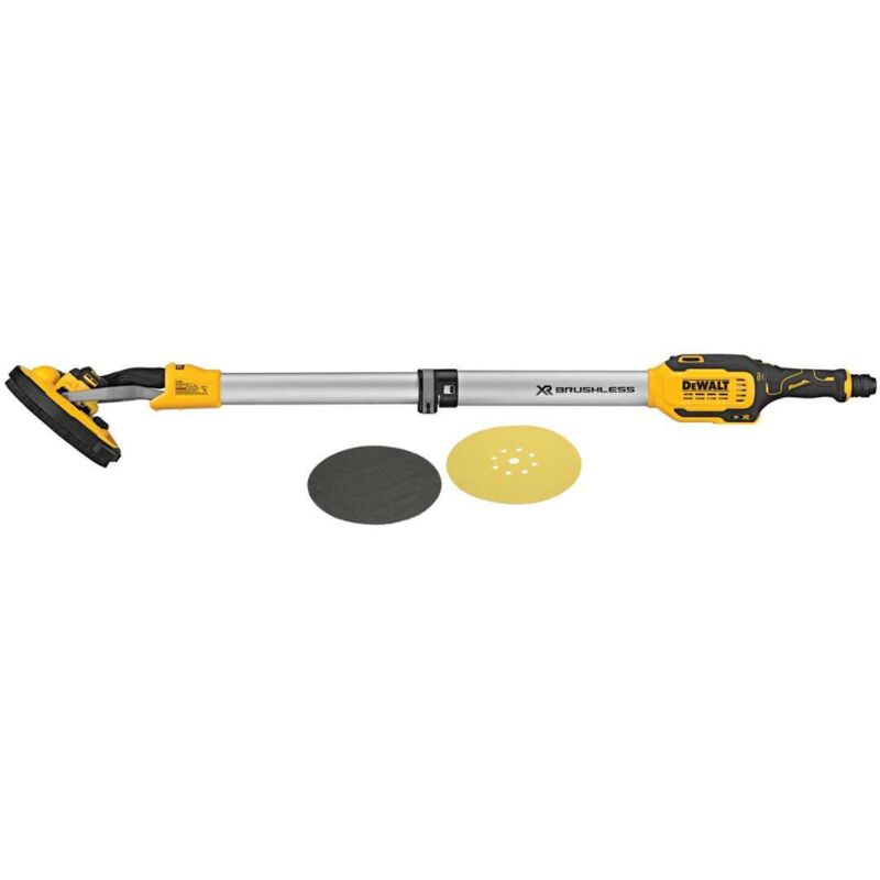 foto del prodotto dewalt dce800n-xj levigatrice portatile levigatrice per pannelli de cartongesso 1200 rpm nero, argento, giallo