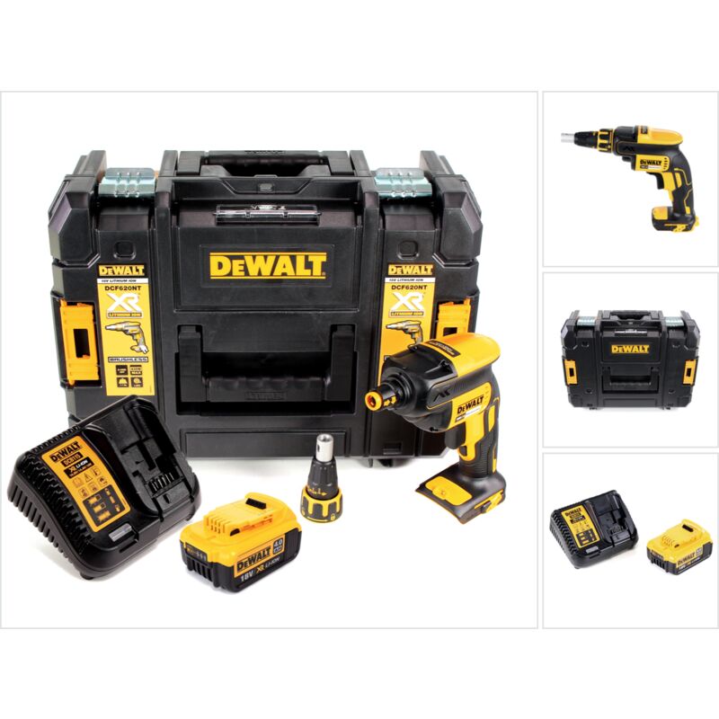 foto del prodotto dewalt dcf 620 m1 18 v trapano avvitatore per cartongesso in valigetta tstak ii 1x batteria dcb 182 4,0 ah caricabatterie dcb 115