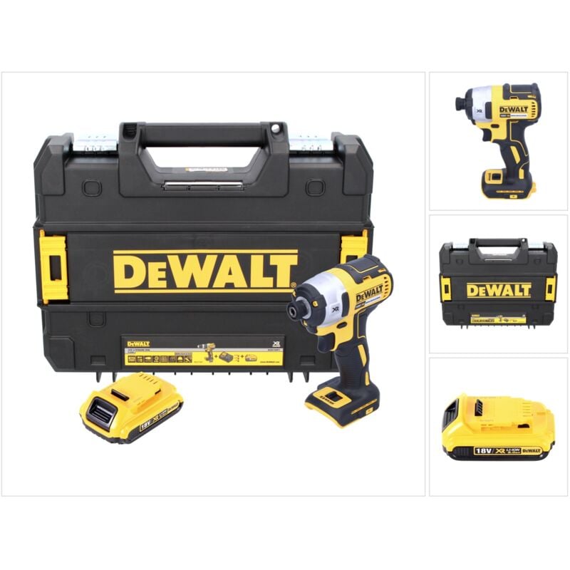 foto del prodotto dewalt dcf 887 avvitatore a impulsi 18 v xr con attacco esagonale 1 4 in valigetta tstak 1x batteria 2 ah senza caricatore