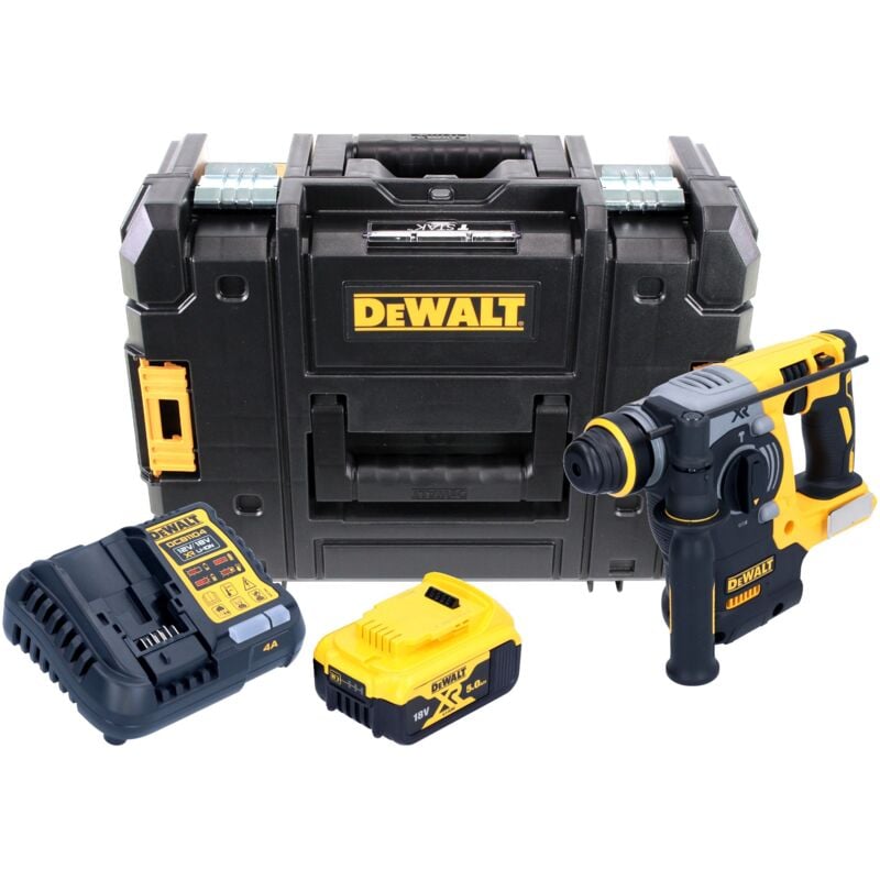 foto del prodotto dewalt dch 273 p1 18 v tassellatore brushless a batteria sds plus in valigetta tstak 1x batteria 5,0 ah caricatore