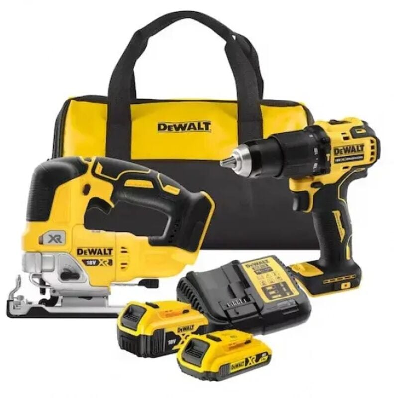 foto del prodotto dewalt dck2073mdr qw kit avvitatore e seghetto alternativo a batteria 18 v