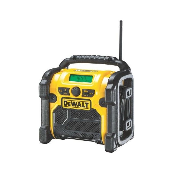 foto del prodotto dewalt dcr020-qw radio portatile digitale nero, giallo