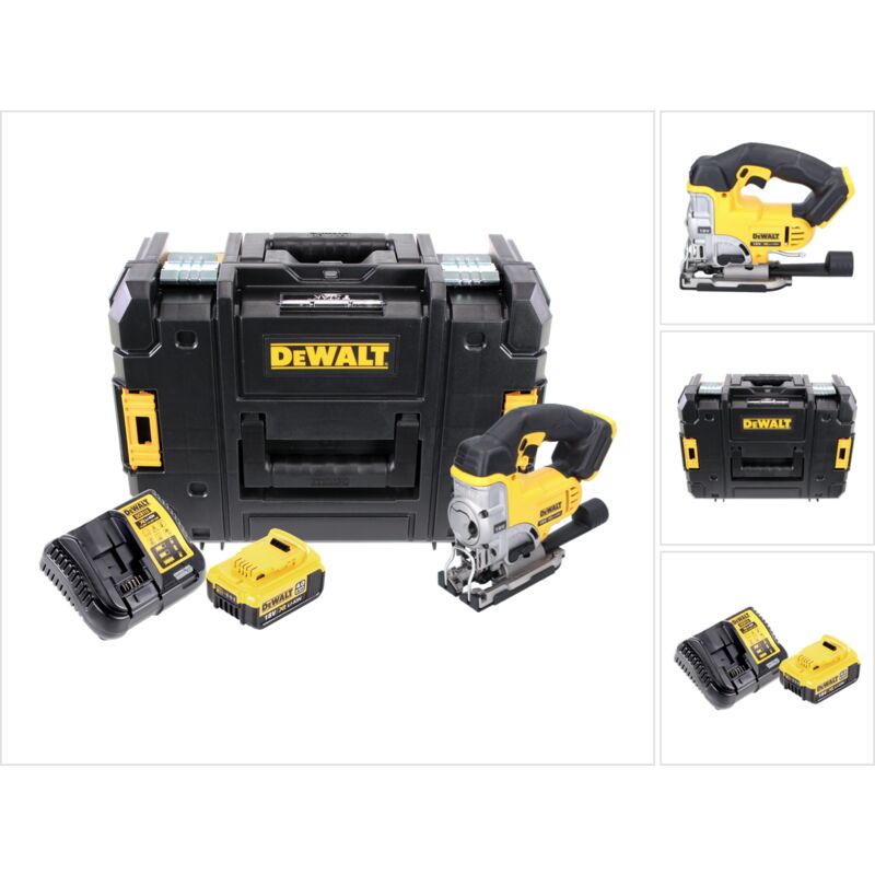 foto del prodotto dewalt dcs 331 m1 seghetto alternativo a batteria 18v xr in valigetta tstak 1x batteria dcb 182 4,0 ah caricabatterie dcb 115