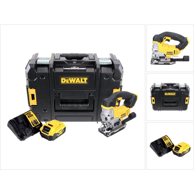 foto del prodotto dewalt dcs 331 p1 seghetto alternativo a batteria 18v xr in valigetta tstak 1x batteria dcb 184 5,0 ah caricabatterie dcb 115