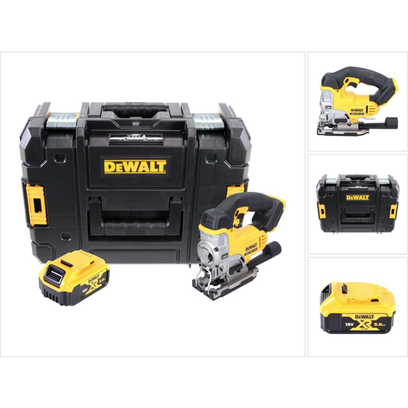 foto del prodotto dewalt dcs 331 seghetto alternativo a batteria 18v xr in valigetta tstak 1x batteria dcb 184 5,0 ah senza caricabatterie
