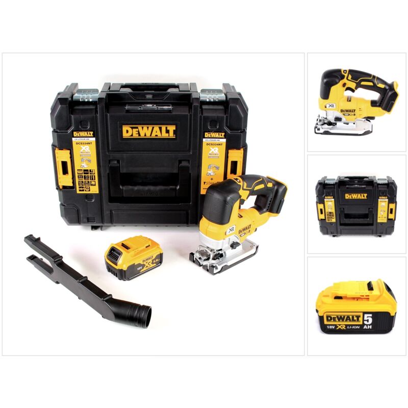 foto del prodotto dewalt dcs 334 nt seghetto alternativo a batteria 18v in valigetta t stak 1x batteria 5,0ah senza caricabatterie