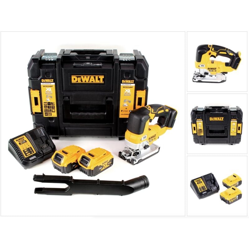 foto del prodotto dewalt dcs 334 p2 seghetto alternativo a batteria 18v in valigetta t stak 2x batterie 5,0ah caricabatterie