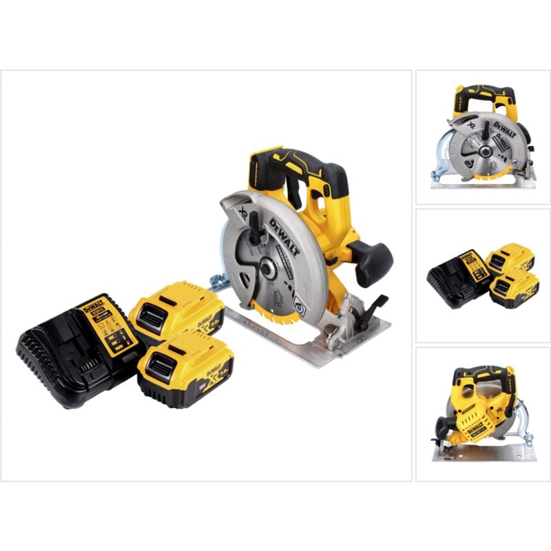 foto del prodotto dewalt dcs 570 p2 sega circolare a batteria 18 v 184 mm brushless 2x batterie 5,0 ah caricabatterie