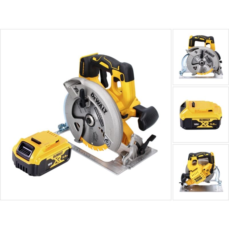 foto del prodotto dewalt dcs 570 sega circolare a batteria 18 v 184 mm brushless 1x batteria 5,0 ah senza caricabatterie