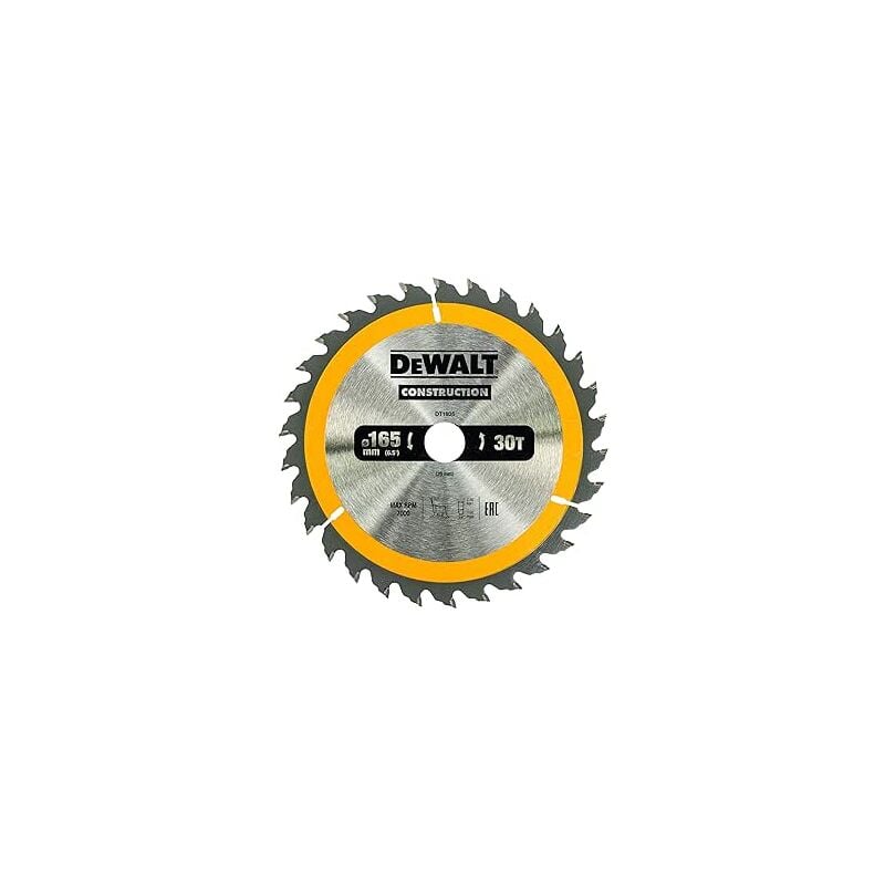 foto del prodotto dewalt dt1935 qz lama sega circolare 165x20mm 30t legno chiodato