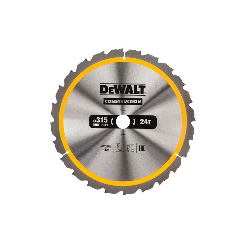 foto del prodotto dewalt dt1961 qz lama sega circolare 315x30mm 24t legno