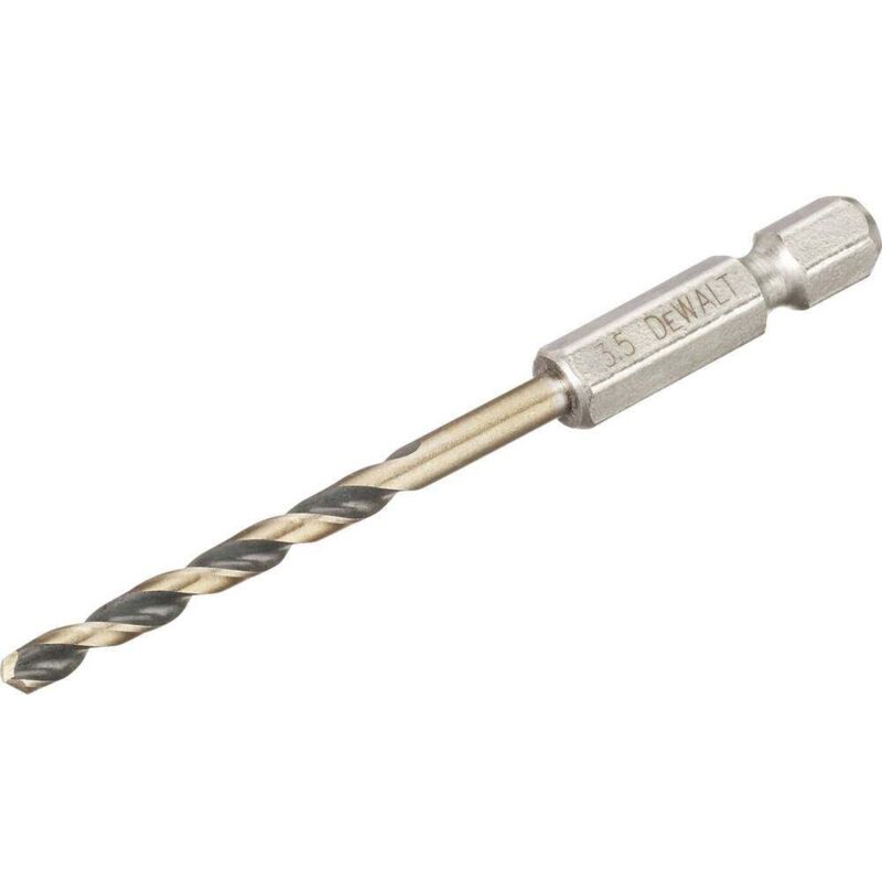 foto del prodotto dewalt dt20603 qz hss g punta a spirale per metallo 1 pezzo 3.5 mm lunghezza totale 76 mm protezione dalla corrosione e