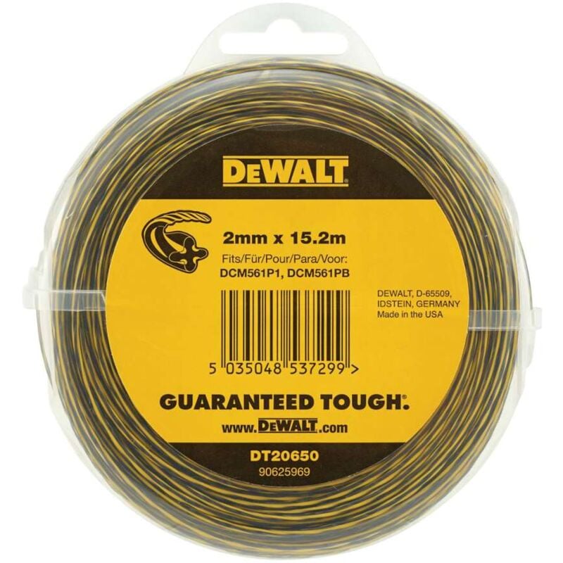 foto del prodotto dewalt dt20650 qz filo di ricambio tagliabordi 2mm x 15.2m