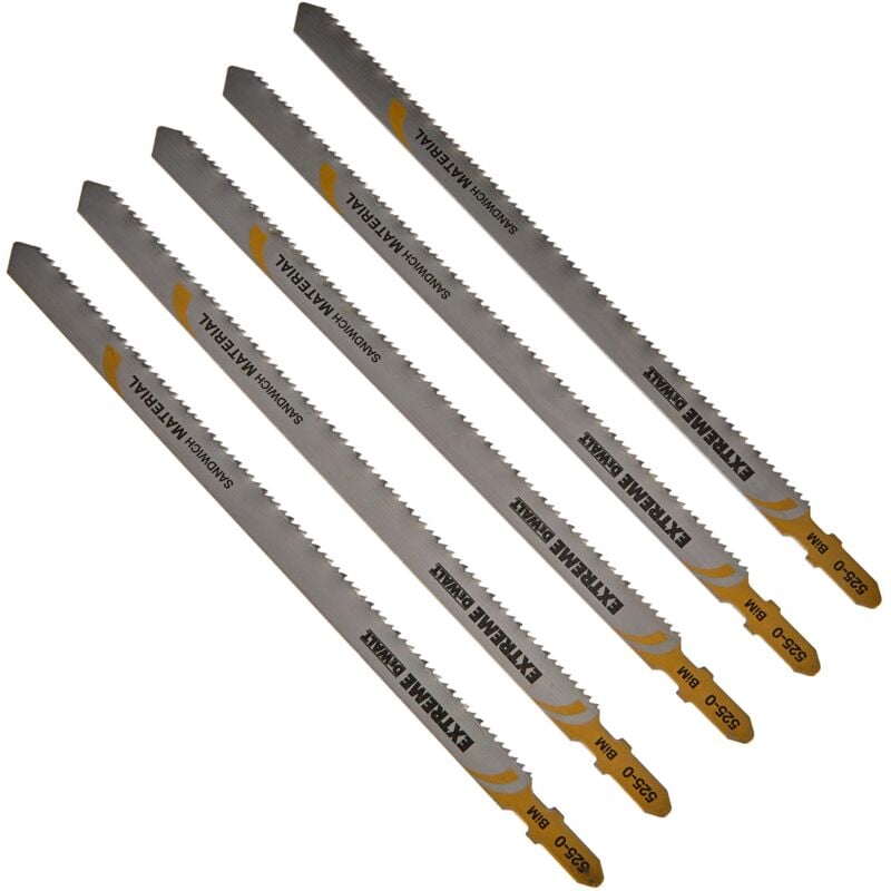 foto del prodotto dewalt dt2084 qz lame seghetto alternativo standard per materiali speciali 180 x 2 5 t118gfs 5 pezzi per pannelli sandwitch