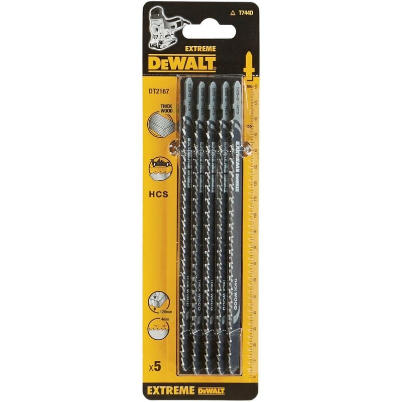 foto del prodotto dewalt dt2167 qz lama seghetto alternativo hcs legno 5 pezzi legno