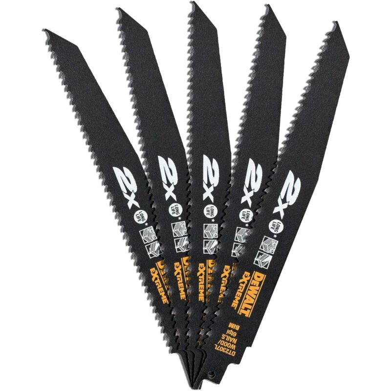 foto del prodotto dewalt dt2307l qz lame sega diritta 228mm x 4,2mm bim 5 pezzi