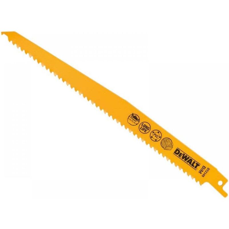 foto del prodotto dewalt dt2349 lama sega diritta gattuccio bim 228 mm 6 tpi legno 5pz