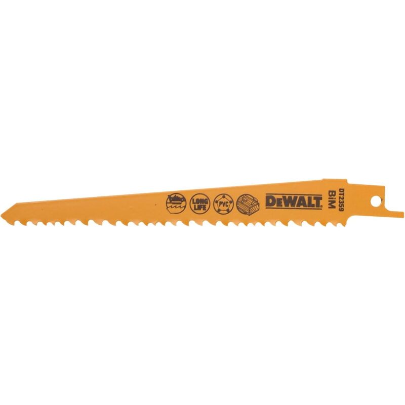 foto del prodotto dewalt dt2359 qz lama sega diritta gattuccio bim 152mm 6tpi 5pz legno e plastica