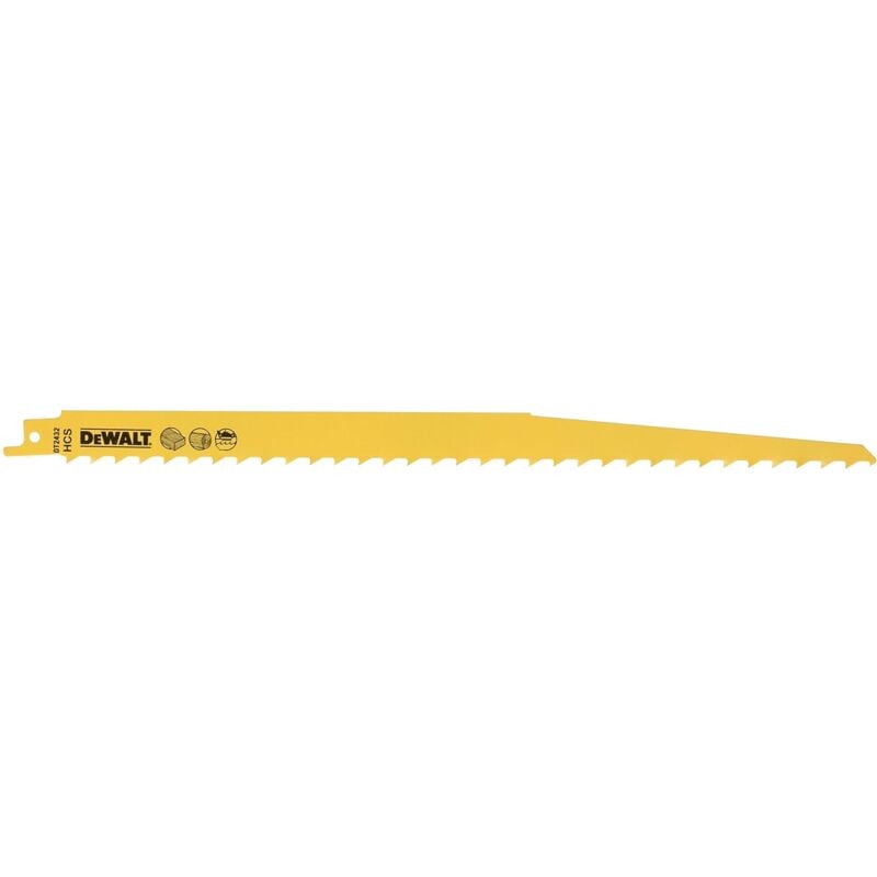 foto del prodotto dewalt dt2432 qz lama sega diritta gattuccio hcs 305mm 5 6tpi 5pz legno plastica