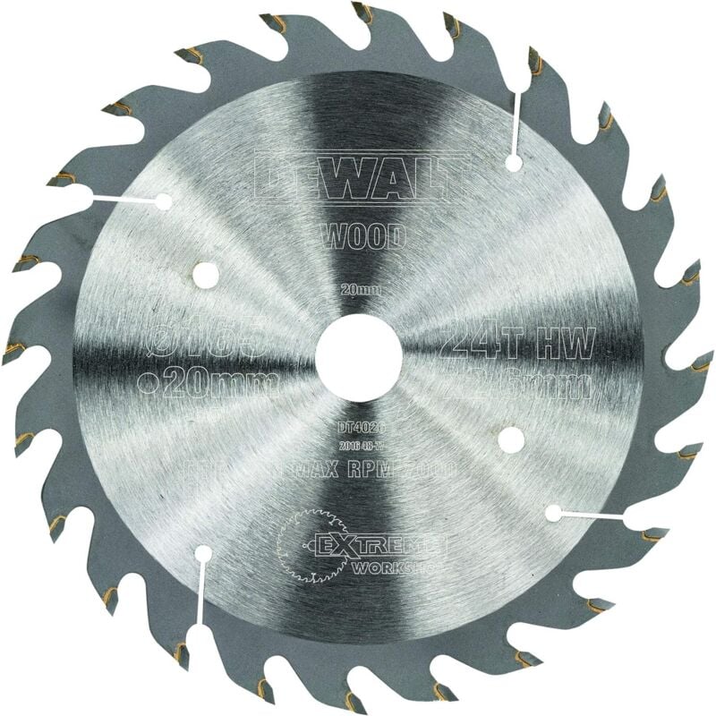 foto del prodotto dewalt dt4026 qz lama sega circolare 165x20mm 24t legno