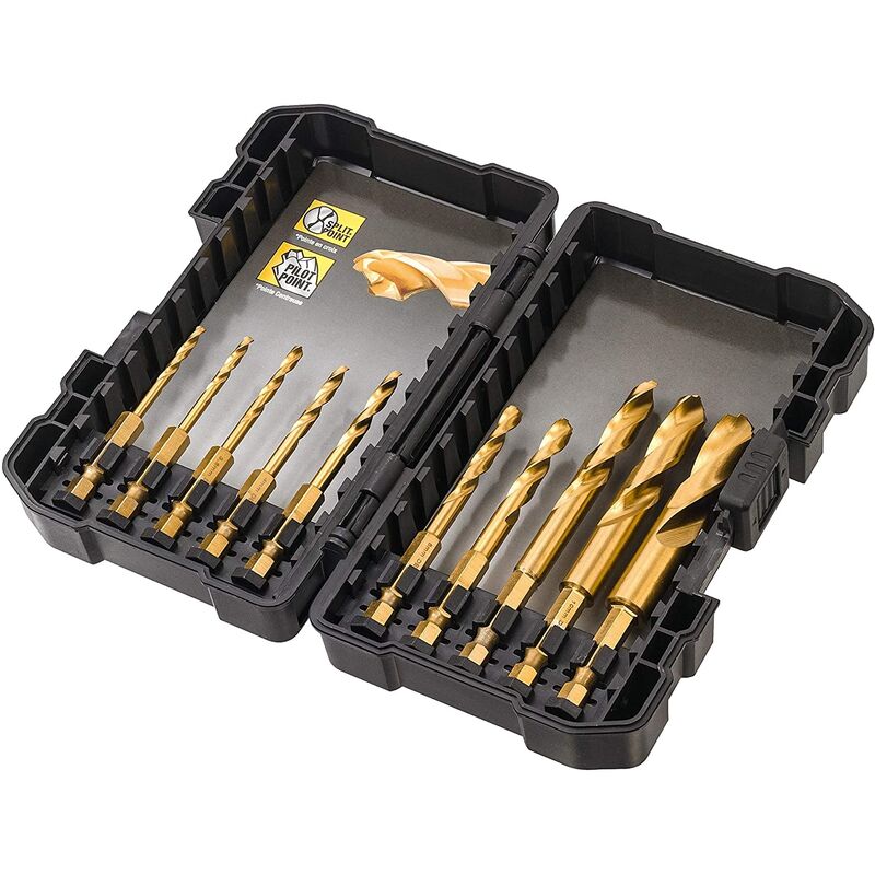 foto del prodotto dewalt dt50050 qz set 10 punte impact titanium per avvitatore a impulsi attacco 1 4 in cassetta