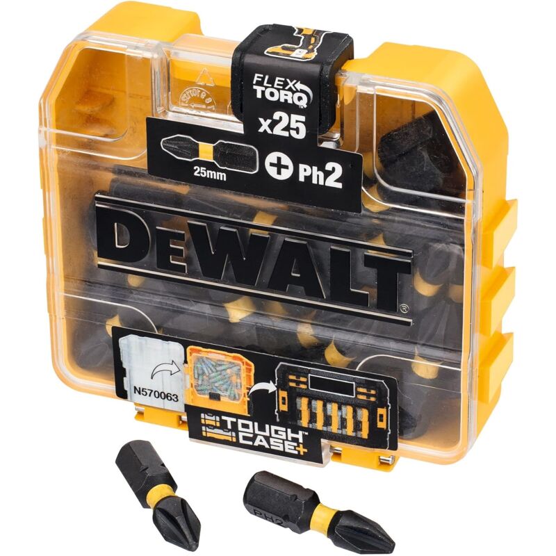 foto del prodotto dewalt dt70555t qz set cacciavite a croce inserti cacciavite ph2 25mm