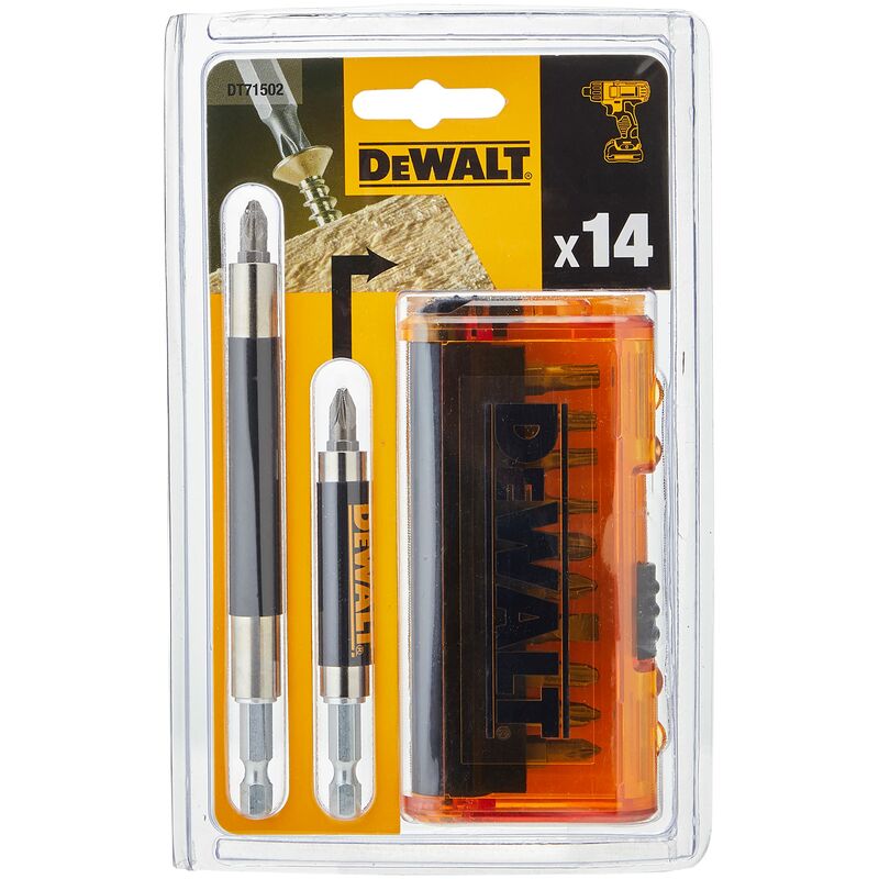 foto del prodotto dewalt dt71502 qz punta di cacciavite set 14 pezzi 