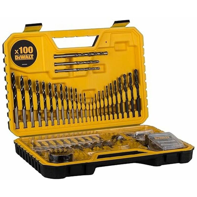 foto del prodotto dewalt dt71563 qz set misto di trapani grandi 100 pezzi 