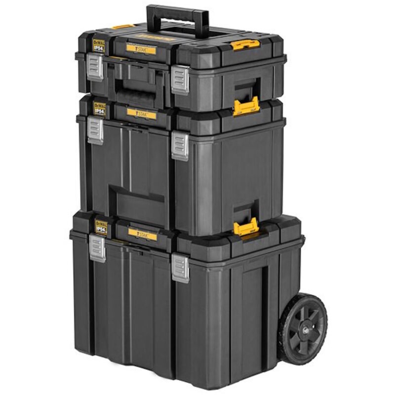 foto del prodotto dewalt dwst83517 1 trolley cassetta porta attrezzi tstak kit da 3 pezzi