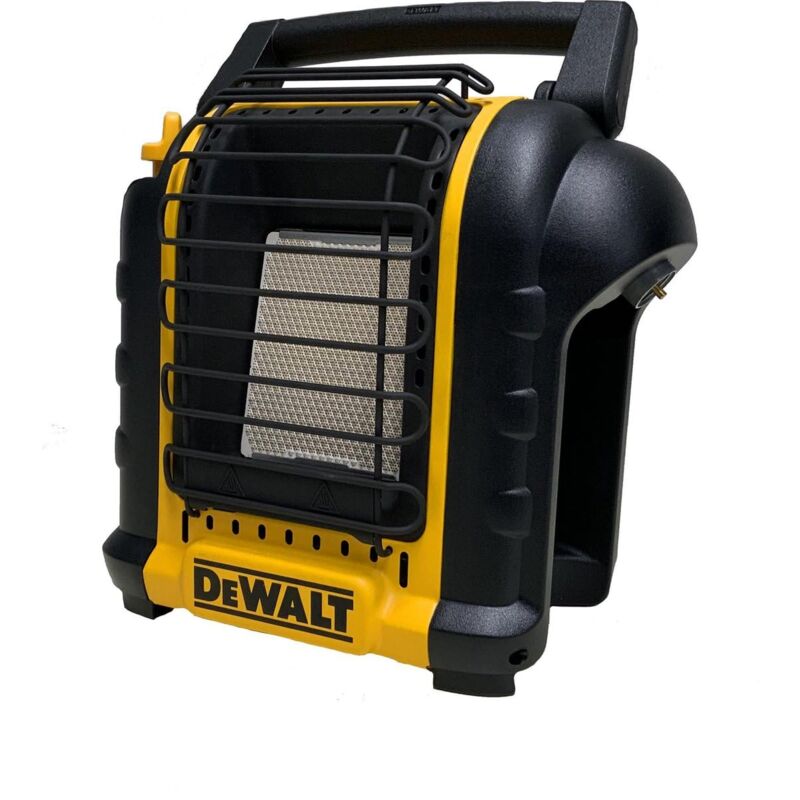 foto del prodotto dewalt dxh8bx riscaldatore portatile 1,15 2,4 kw si collega direttamente a una cartuccia di gas da 450 grammi ed la soluzione perfetta per il