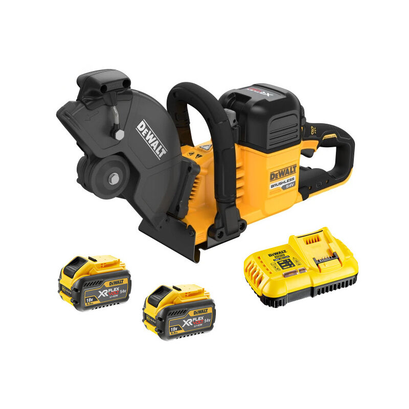 foto del prodotto dewalt fresa xr fv 54v 3ah li ion brushless 230 mm dcs691x2 qw