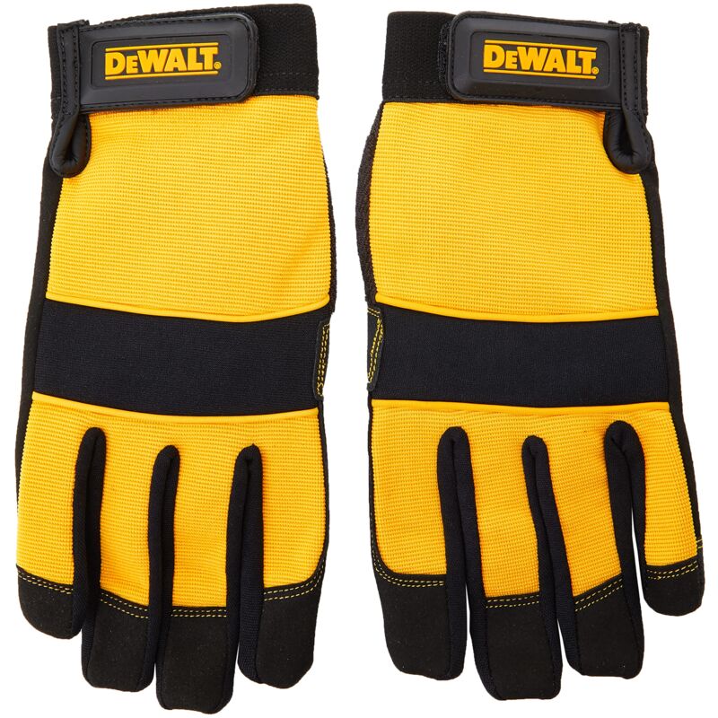 foto del prodotto dewalt guanti da uomo in pelle sintetica imbottita, misura l, 1 paio, colore nero giallo