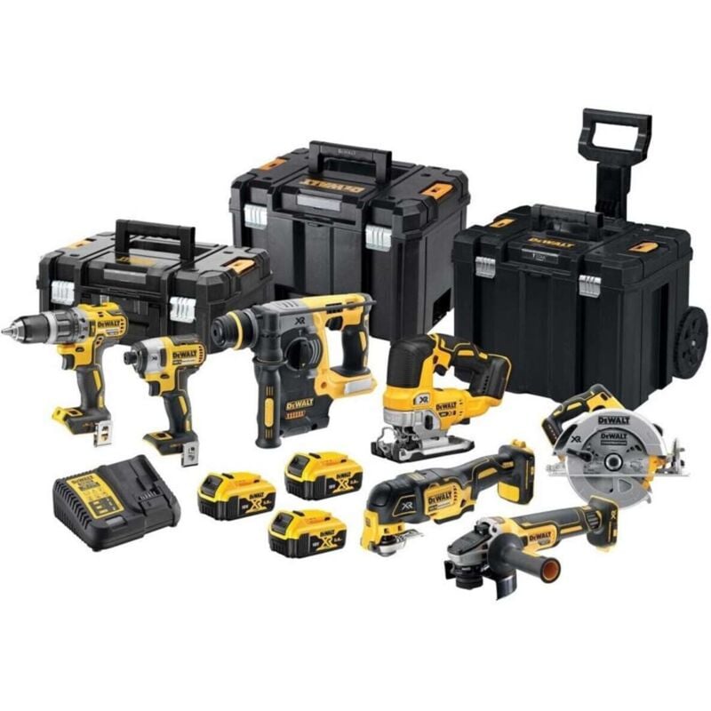 foto del prodotto dewalt kit combinato 18v dck755p3t dcd796 dcf887 dcs570 dcs334 dcs355 dch273 dcg405 , 3x5.0ah, strumenti ad alte prestazioni de per
