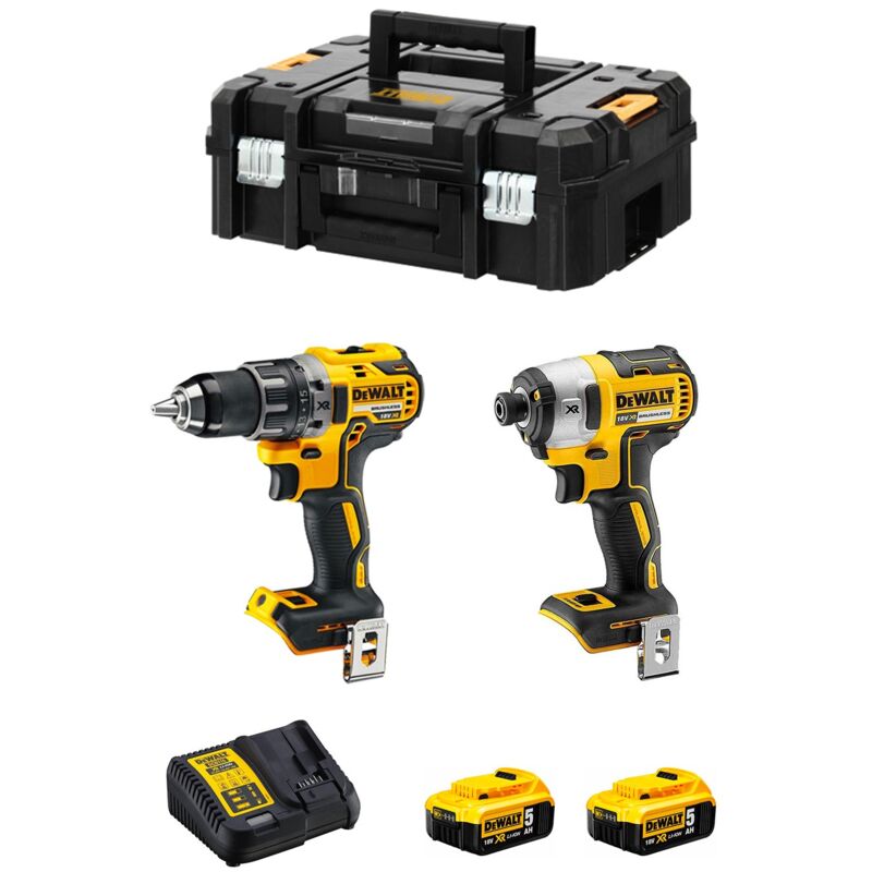 foto del prodotto dewalt kit dck268p2t dcd791 dcf887 2 x 5,0 ah dcb115 tstak ii 