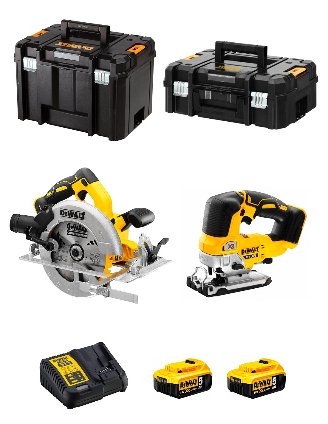foto del prodotto dewalt kit dcs570 dcs334 2 x 5,0 ah dcb115 .. 8435587903253