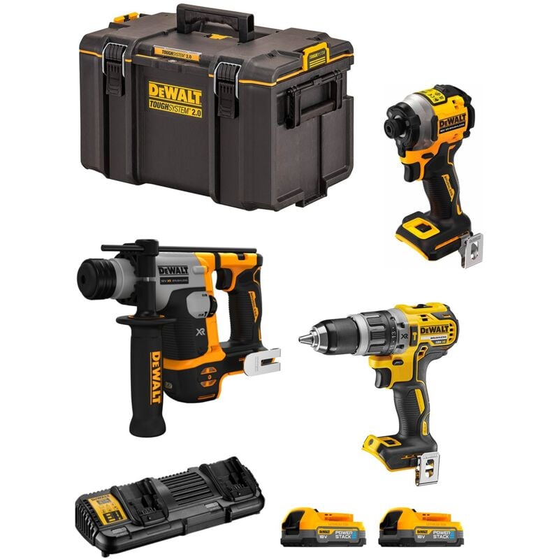 foto del prodotto dewalt kit dwk303ps dch172 dcf850 dcd796 2 x 1,7 ah dcb132 ds400 