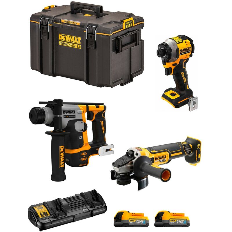 foto del prodotto dewalt kit dwk304ps dch172 dcf850 dcg405 2 x 1,7 ah dcb132 ds400 