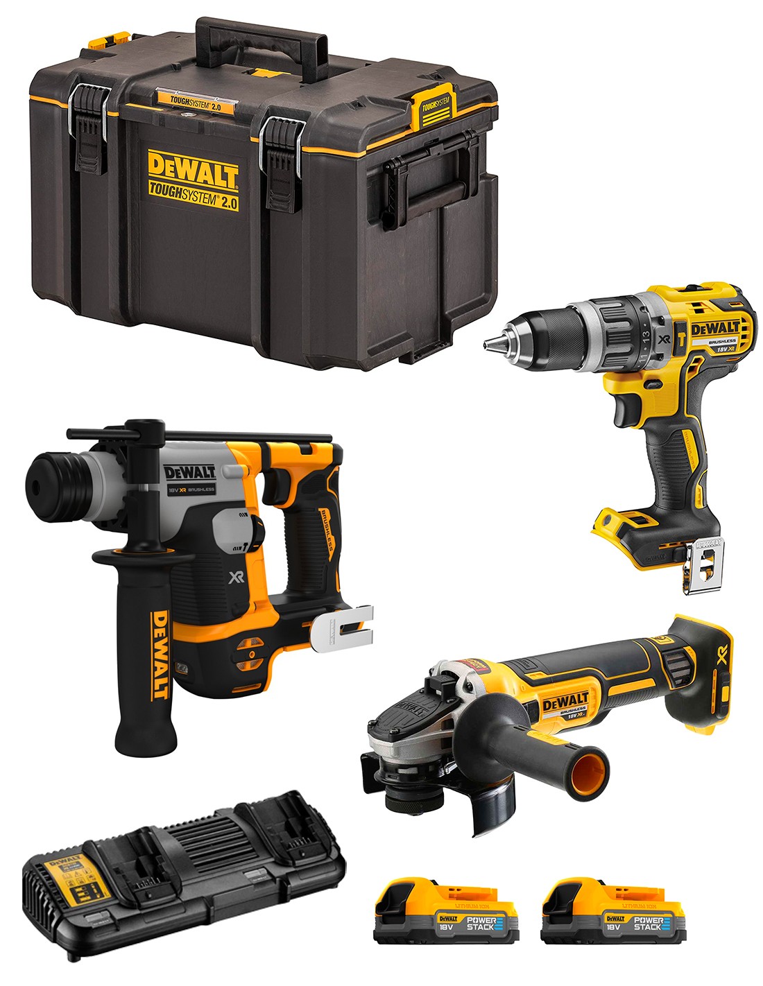 foto del prodotto dewalt kit dwk305ps dch172 dcd796 dcg405 2.. 8435587925811