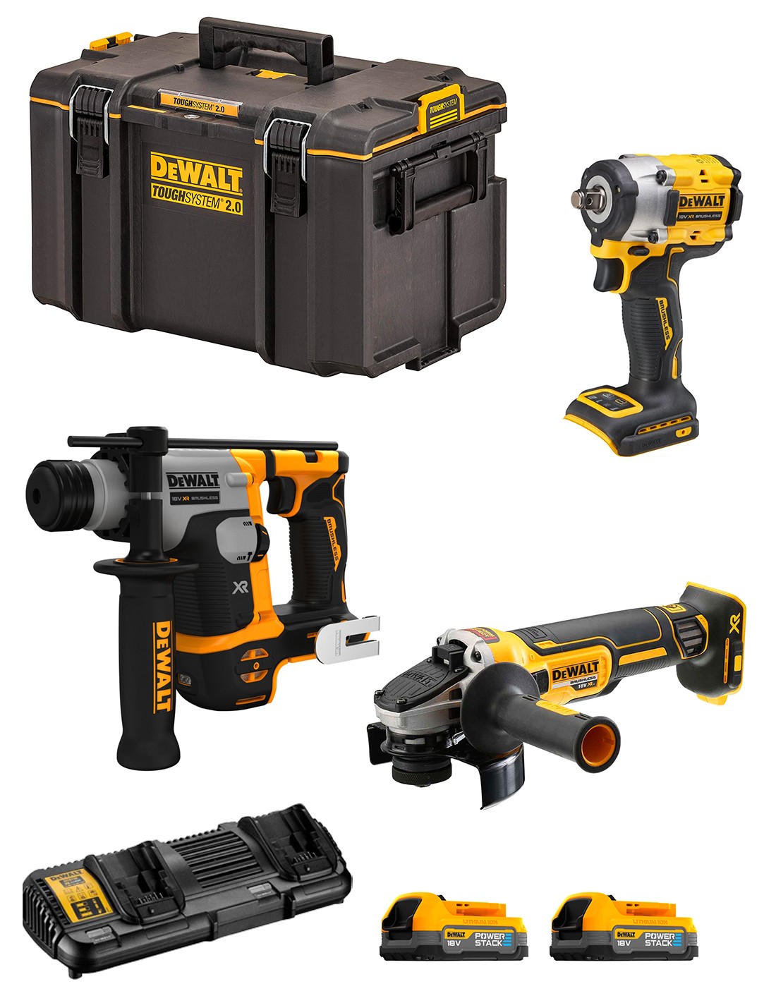 foto del prodotto dewalt kit dwk307ps dch172 dcf921 dcg405 2.. 8435587925835