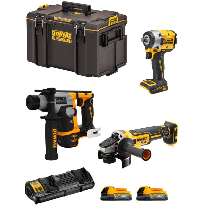 foto del prodotto dewalt kit dwk307ps dch172 dcf921 dcg405 2 x 1,7 ah dcb132 ds400 