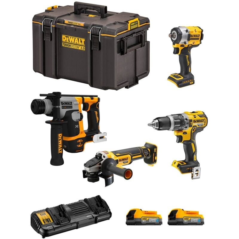 foto del prodotto dewalt kit dwk405ps dch172 dcf921 dcd796 dcg405 2 x 1,7 ah dcb132 ds400 
