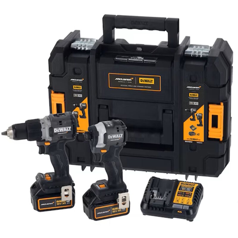 foto del prodotto dewalt kit trapano avvitatore a percussione dcd85m e avvitatore a percussione dcf85m