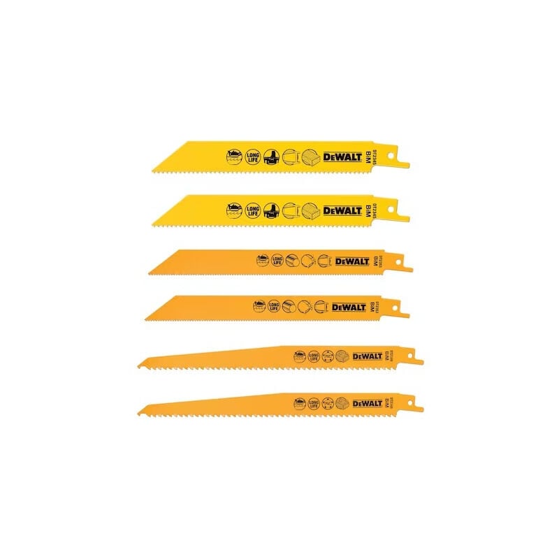 foto del prodotto dewalt lama per sega a nastro set di 6 dt2444 qz