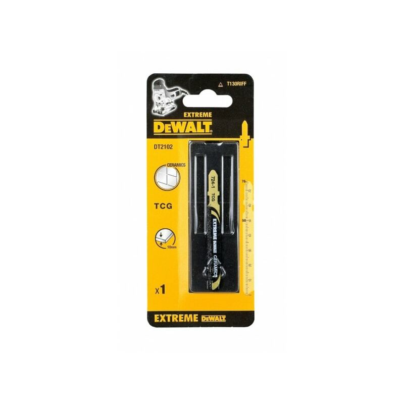 foto del prodotto dewalt lama per seghetto alternativo per il taglio di piastrelle, vetroresina e plastica dt2102