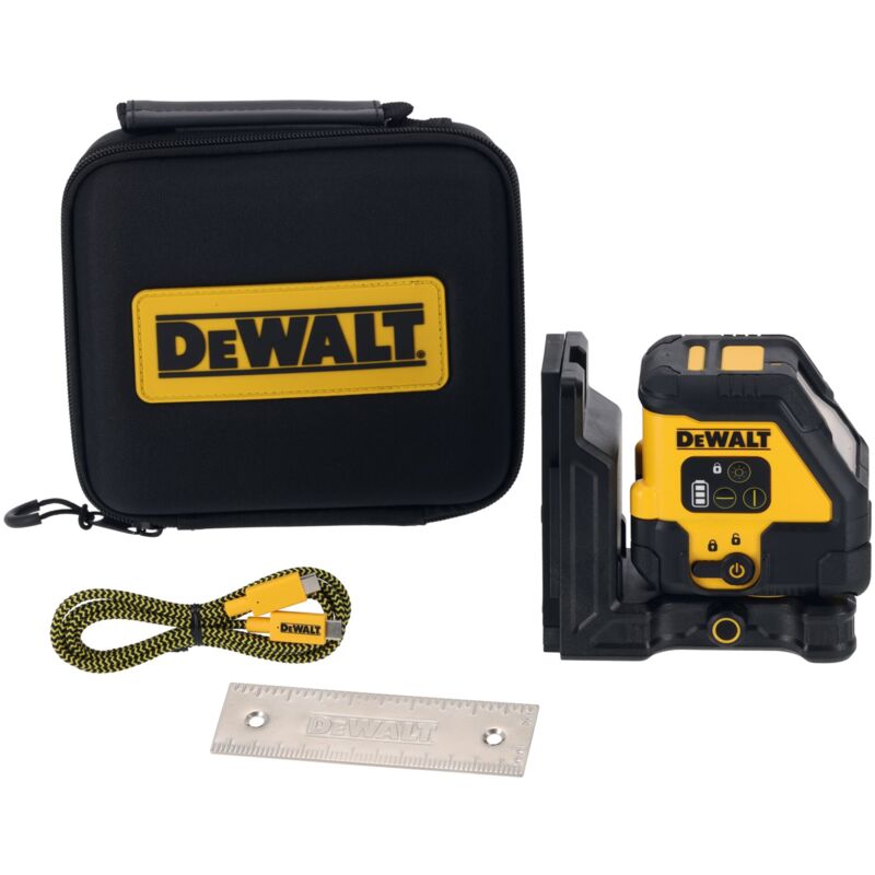 foto del prodotto dewalt laser di linea dcle14201rb con batteria ricaricabile integrata, rosso