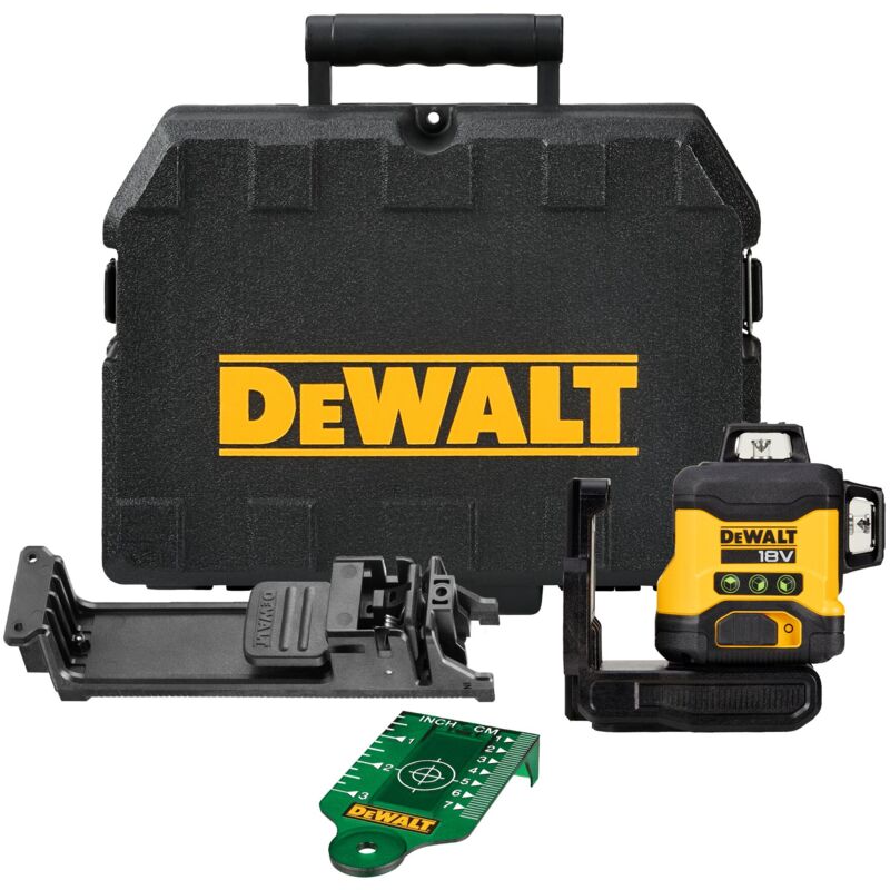 foto del prodotto dewalt laser multilinea a batteria dcle34031n, 3x360 , verde, 18v senza batteria e caricatore
