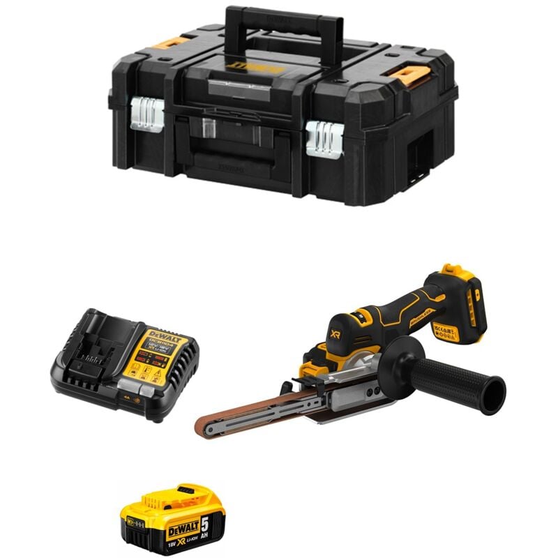 foto del prodotto dewalt - levigatrice a nastro dcm200p1t 1 x 5,0 ah dcb1104 tstak ii