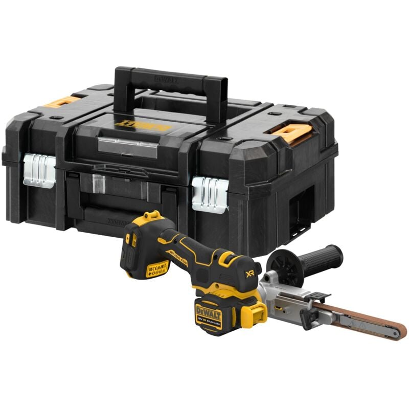 foto del prodotto dewalt lima a nastro a batteria dcm200nt senza batteria e caricatore in tstak