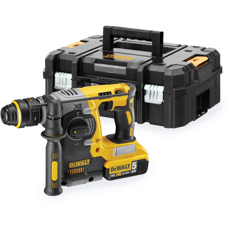 foto del prodotto dewalt martello combinato a batteria dch274p2t, sds plus, 18 v, 2x 5,0 ah in tstak